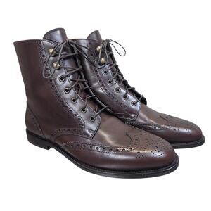 SCAROSSO Stefanio Women's Dark Brown Calf Skin Boots Made In Italy Size 6.5‎ US